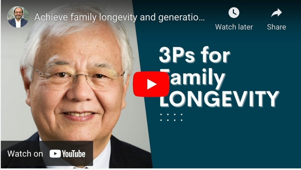 ACHIEVE FAMILY LONGEVITY AND GENERATIONAL CONTINUITY BY INCORPORATING THE 3 PS